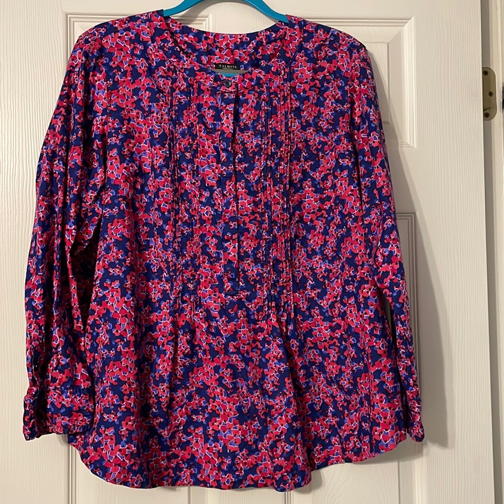 Talbots woman size 2X petite long sleeve floral top
